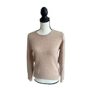 Quince Oatmeal 100% Mongolian Cashmere Crewneck Sweater Women's XS